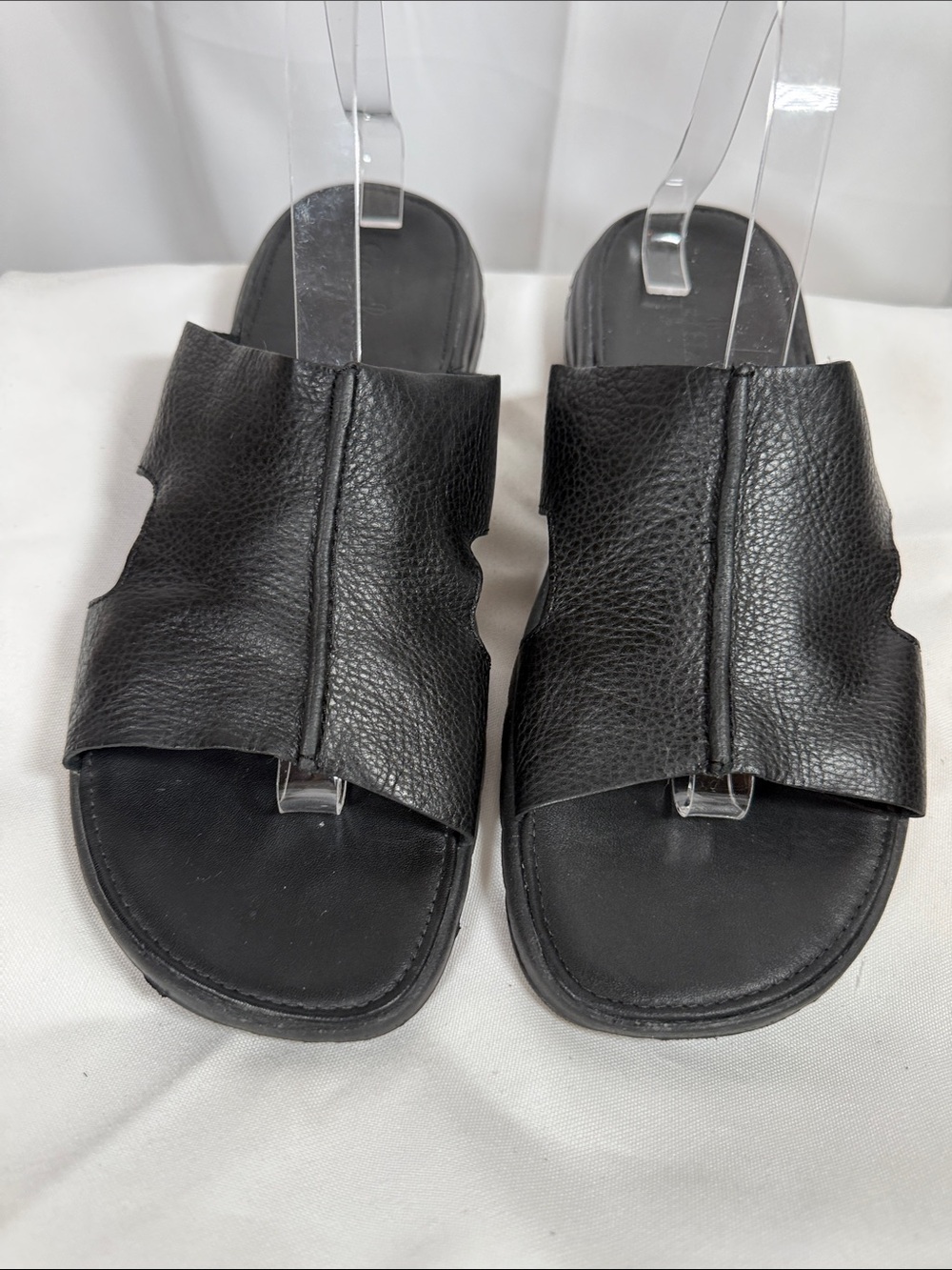 Cole Haan  men Black Leather Slide Sandals - Women
